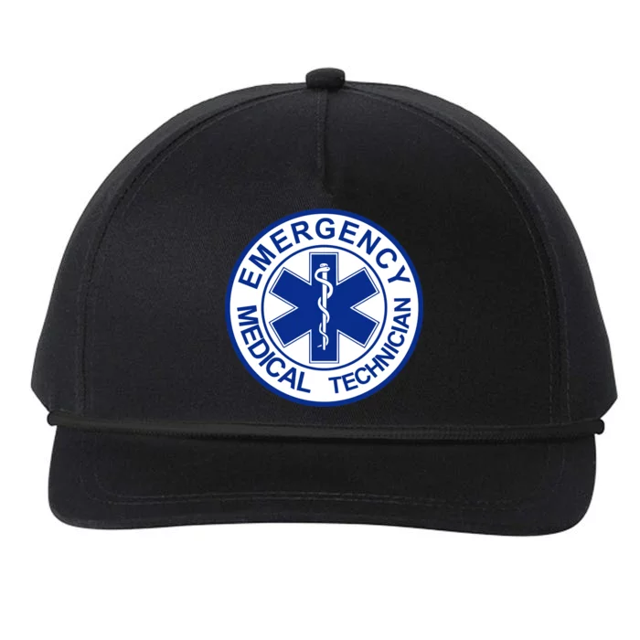 EMT Emergency Medical Technician Logo Snapback Five-Panel Rope Hat