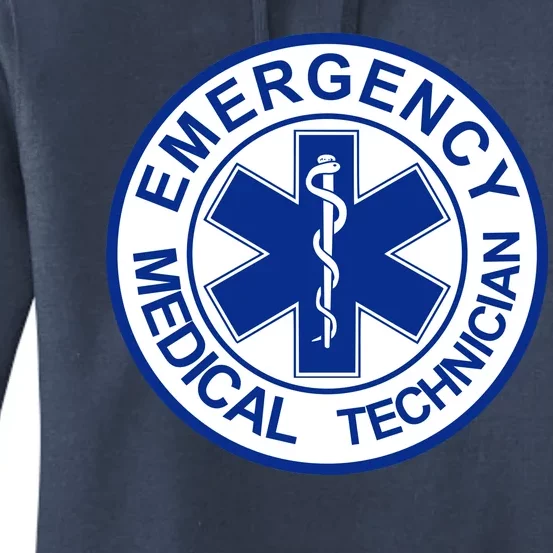 EMT Emergency Medical Technician Logo Women's Pullover Hoodie