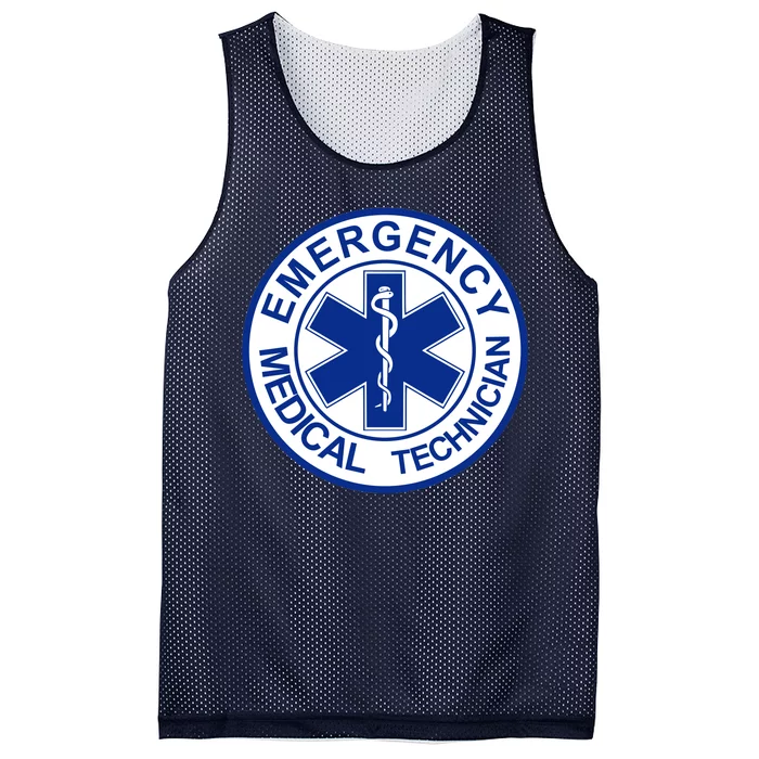 EMT Emergency Medical Technician Logo Mesh Reversible Basketball Jersey Tank