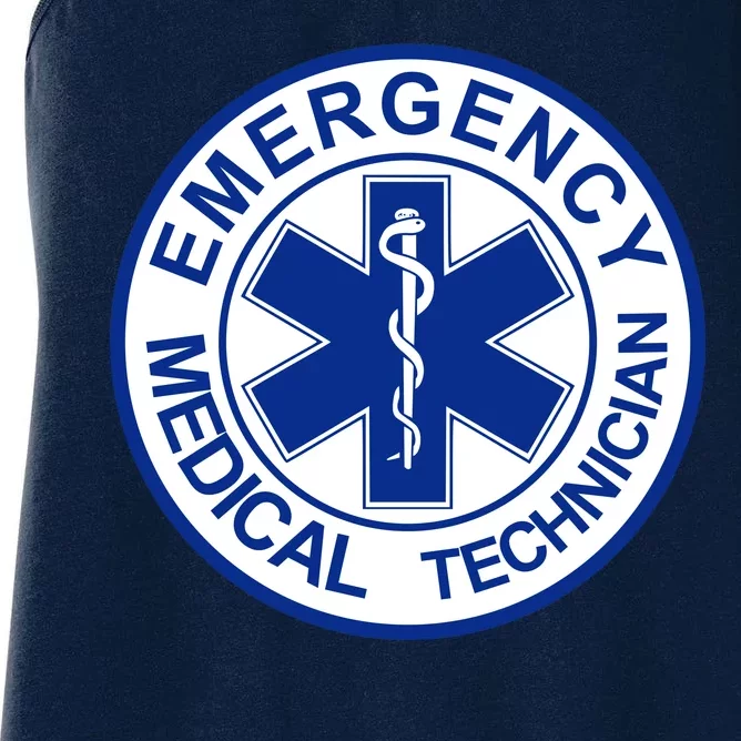 EMT Emergency Medical Technician Logo Women's Racerback Tank