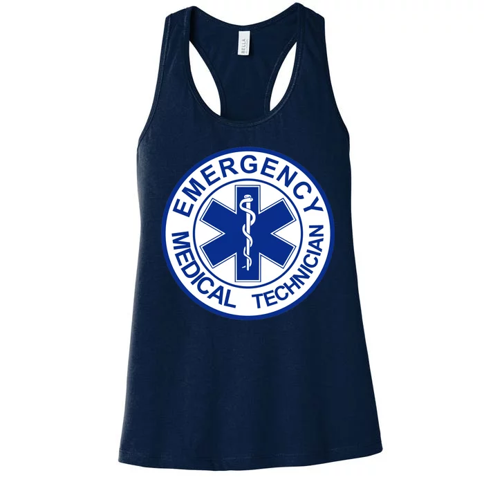 EMT Emergency Medical Technician Logo Women's Racerback Tank