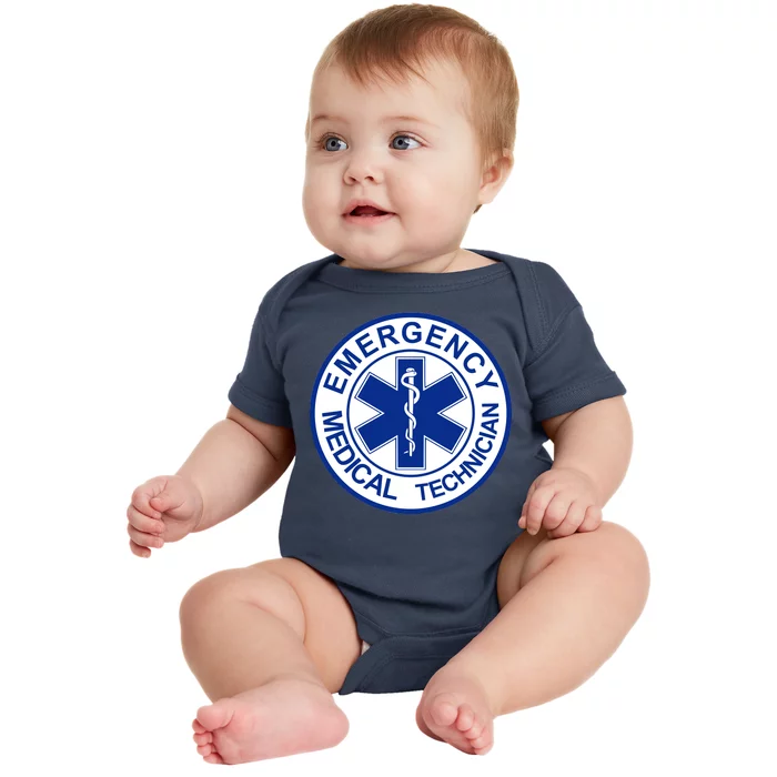 EMT Emergency Medical Technician Logo Baby Bodysuit