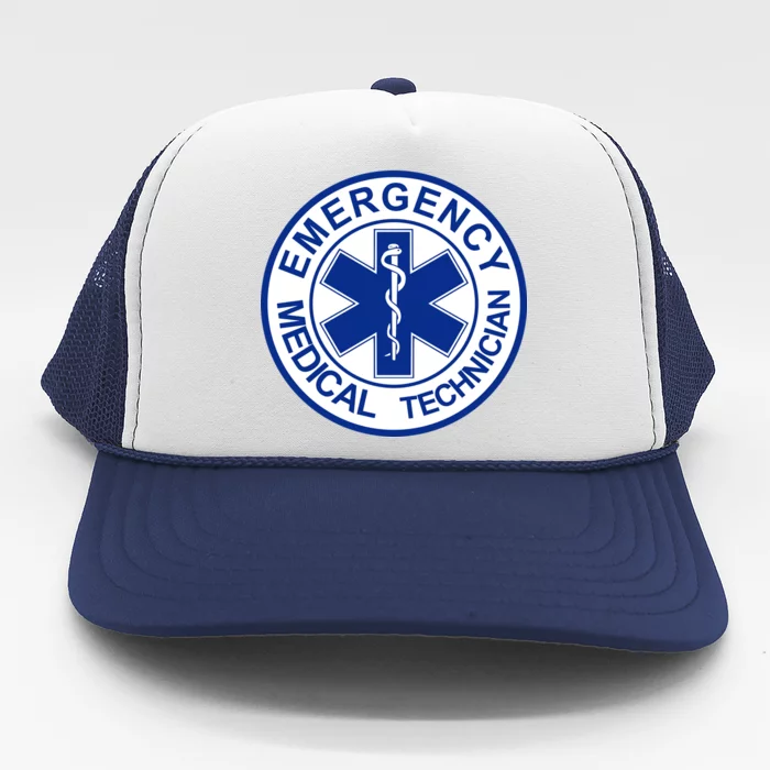 EMT Emergency Medical Technician Logo Trucker Hat