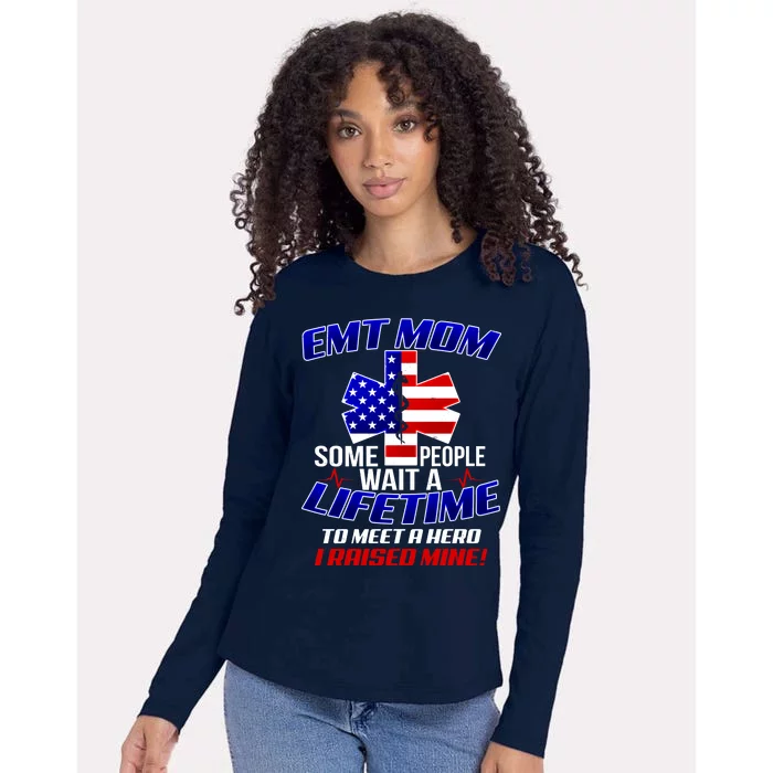 EMT Mom Womens Cotton Relaxed Long Sleeve T-Shirt