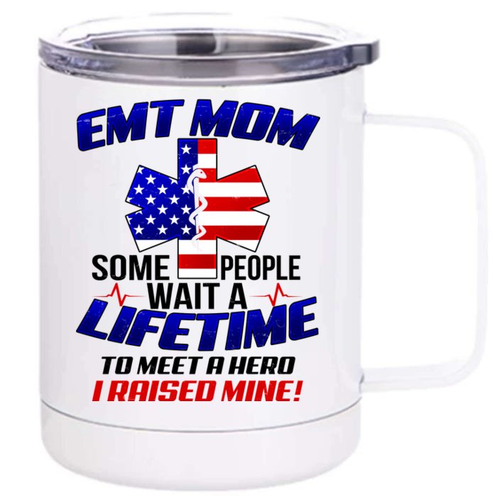 EMT Mom Front & Back 12oz Stainless Steel Tumbler Cup