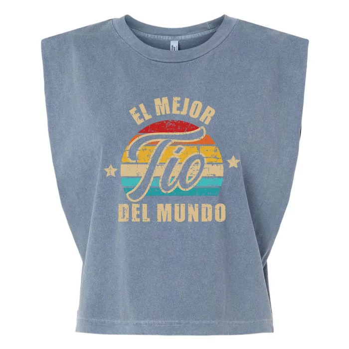 El Mejor TíO Del Mundo Vintage Retro Garment-Dyed Women's Muscle Tee