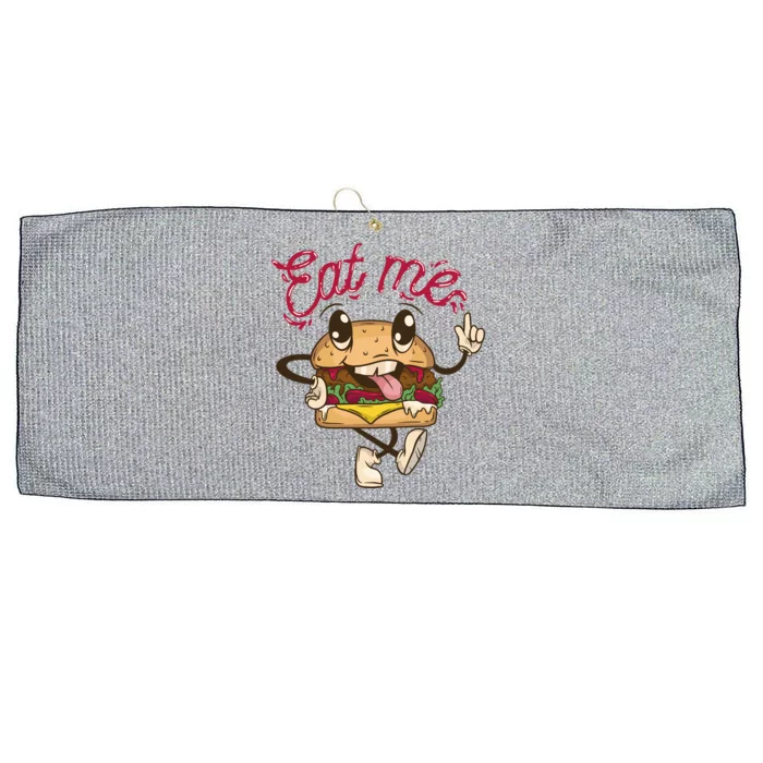 Eat Me Tasty Burger Large Microfiber Waffle Golf Towel