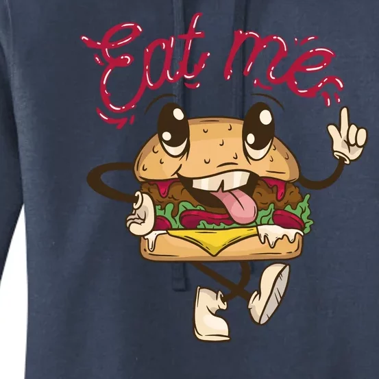 Eat Me Tasty Burger Women's Pullover Hoodie