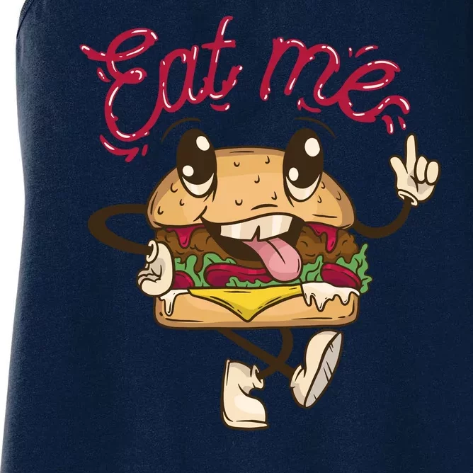 Eat Me Tasty Burger Women's Racerback Tank