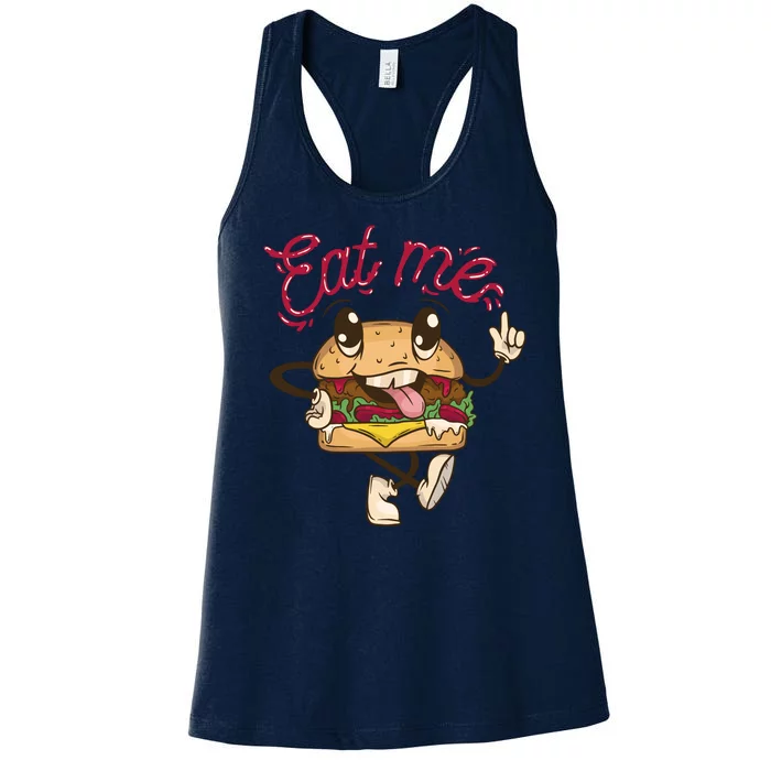 Eat Me Tasty Burger Women's Racerback Tank