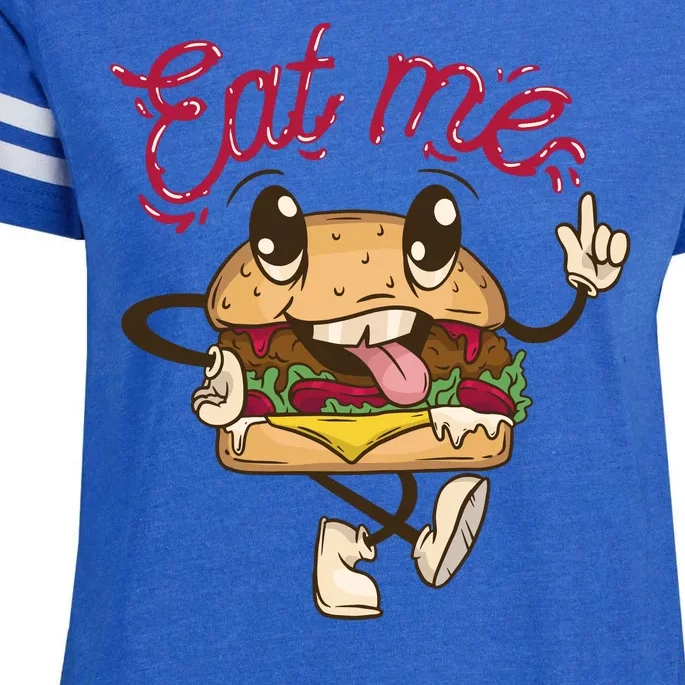 Eat Me Tasty Burger Enza Ladies Jersey Football T-Shirt