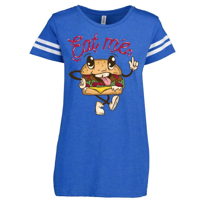 Eat Me Tasty Burger Enza Ladies Jersey Football T-Shirt