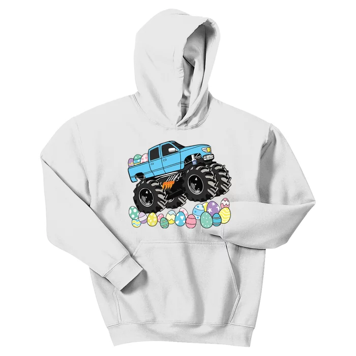 Easter Monster Truck Easter Eggs Kids Hoodie