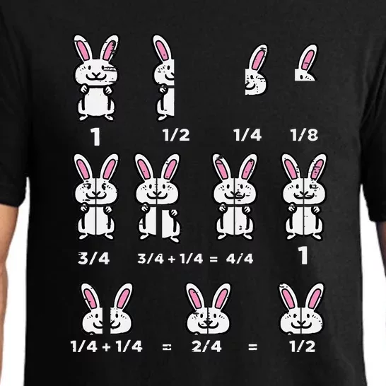 Easter Math Teacher Bunny Fractions Rabbit Pajama Set