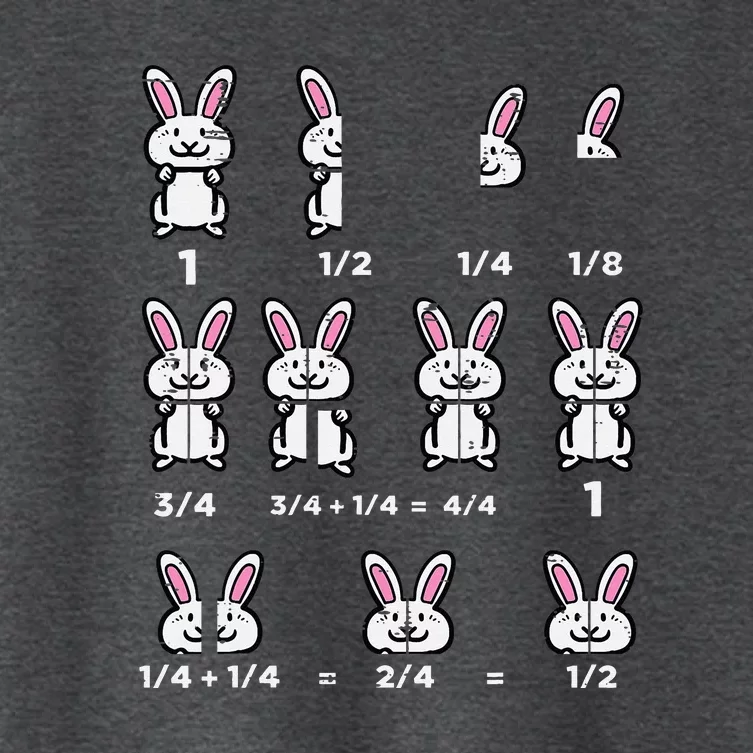 Easter Math Teacher Bunny Fractions Rabbit Women's Crop Top Tee