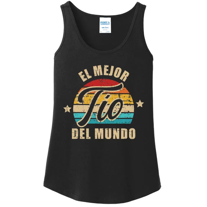 El Mejor Tío Del Mundo Vintage Retro Ladies Essential Tank