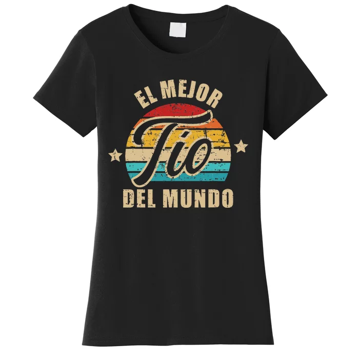 El Mejor Tío Del Mundo Vintage Retro Women's T-Shirt