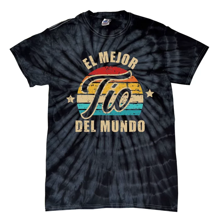 El Mejor Tío Del Mundo Vintage Retro Tie-Dye T-Shirt