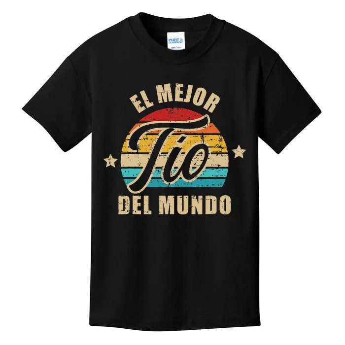 El Mejor Tío Del Mundo Vintage Retro Kids T-Shirt