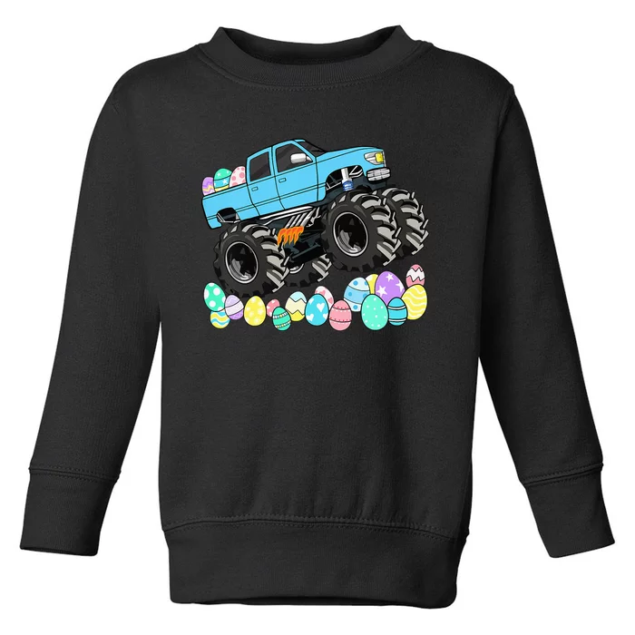 Easter Monster Truck Easter Eggs Toddler Toddler Sweatshirt