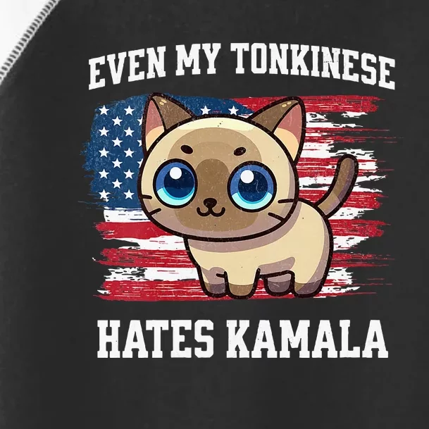 Even My Tonkinese Cat Hates Kamala Election Republican Toddler Fine Jersey T-Shirt