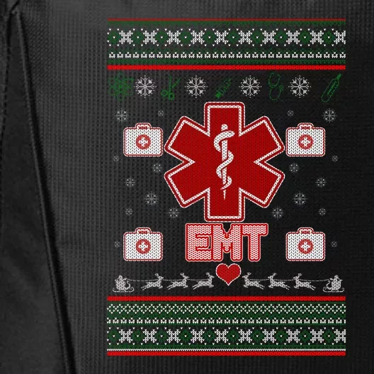 EMT Medic Ugly Christmas Sweater City Backpack