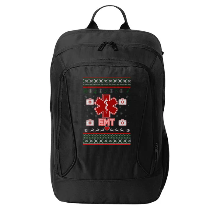 EMT Medic Ugly Christmas Sweater City Backpack