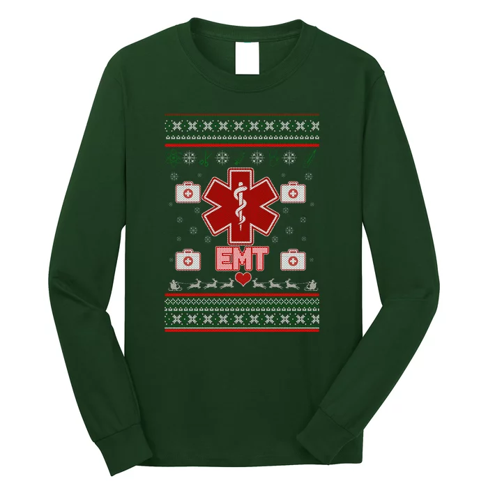 EMT Medic Ugly Christmas Sweater Long Sleeve Shirt