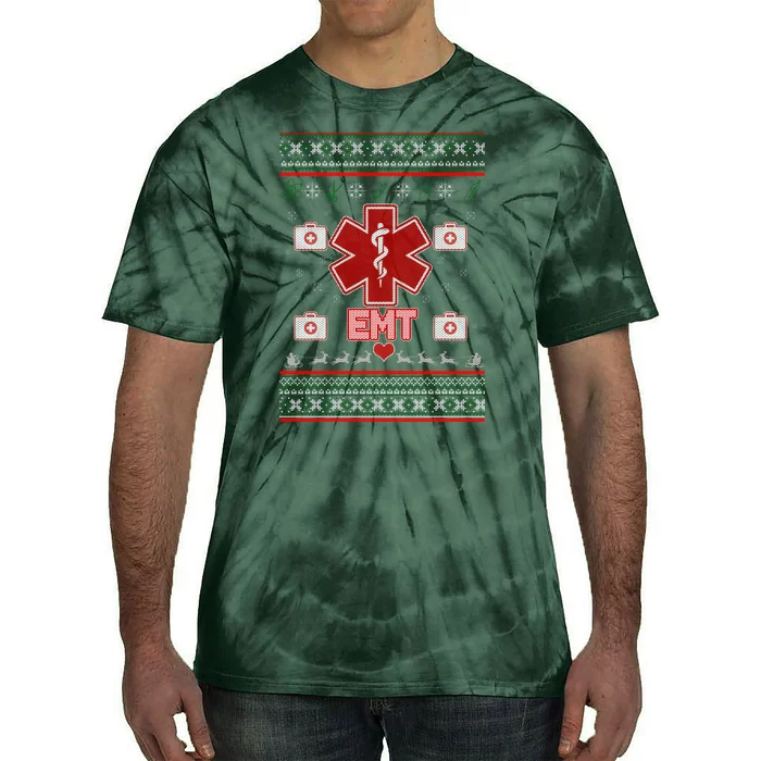 EMT Medic Ugly Christmas Sweater Tie-Dye T-Shirt