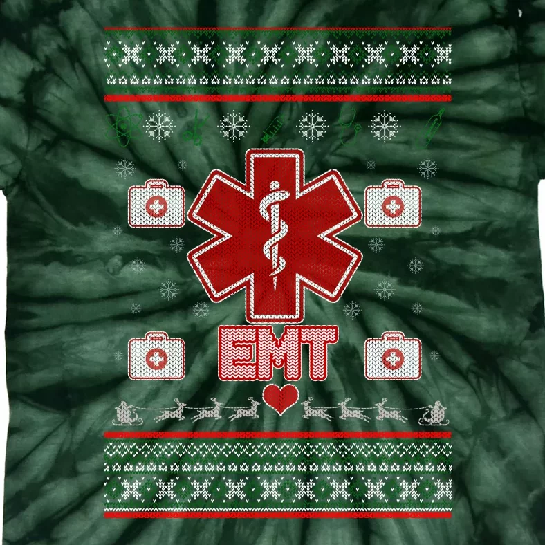 EMT Medic Ugly Christmas Sweater Tie-Dye T-Shirt