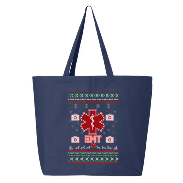 EMT Medic Ugly Christmas Sweater 25L Jumbo Tote