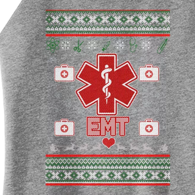 EMT Medic Ugly Christmas Sweater Women’s Perfect Tri Rocker Tank