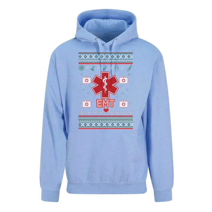 EMT Medic Ugly Christmas Sweater Unisex Surf Hoodie