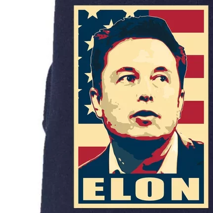 Elon Musk USA Retro Doggie 3-End Fleece Hoodie