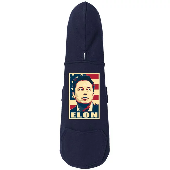 Elon Musk USA Retro Doggie 3-End Fleece Hoodie