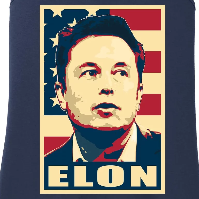 Elon Musk USA Retro Ladies Essential Tank