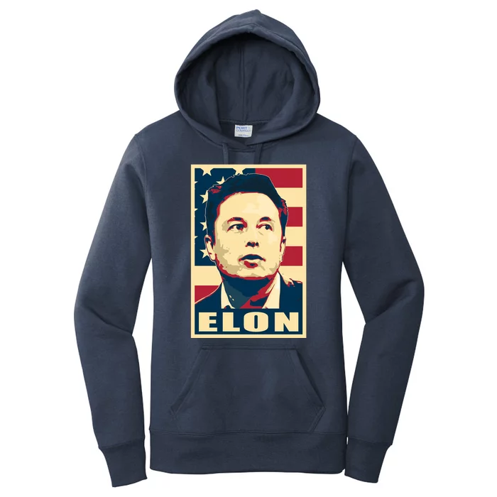 Elon Musk USA Retro Women's Pullover Hoodie