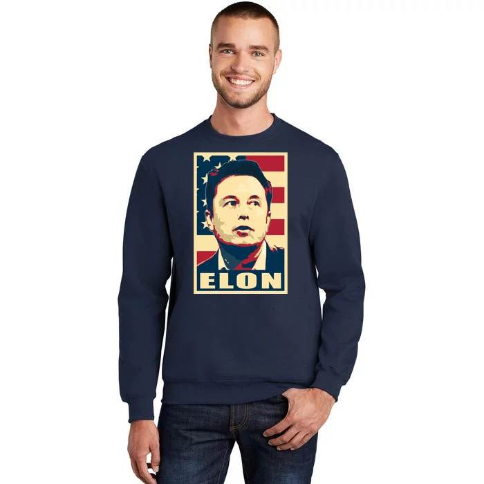 Elon Musk USA Retro Tall Sweatshirt