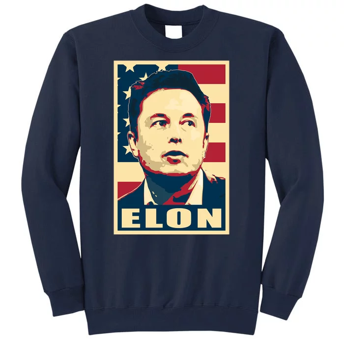 Elon Musk USA Retro Tall Sweatshirt