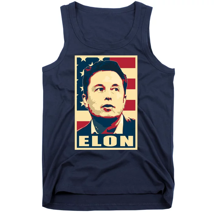 Elon Musk USA Retro Tank Top