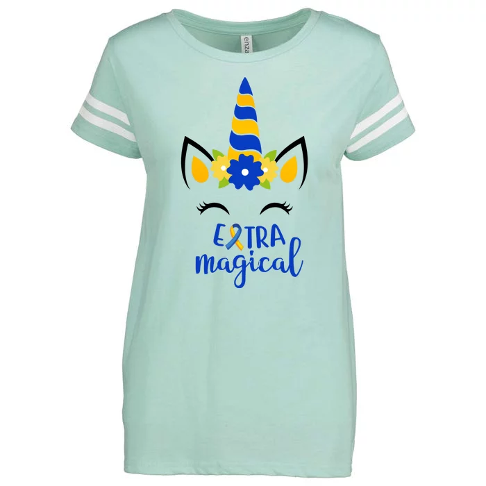 Extra Magical Unicorn Autism Awareness Enza Ladies Jersey Football T-Shirt