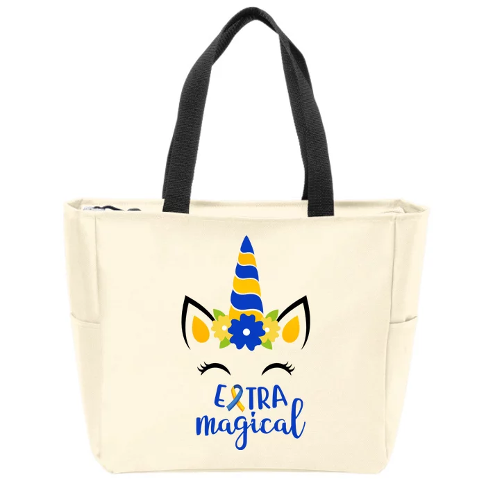 Extra Magical Unicorn Autism Awareness Zip Tote Bag