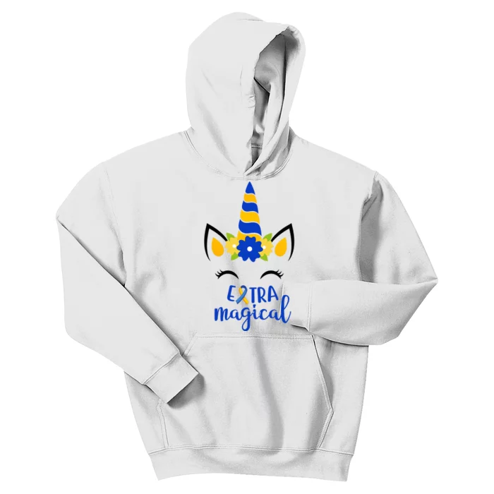 Extra Magical Unicorn Autism Awareness Kids Hoodie