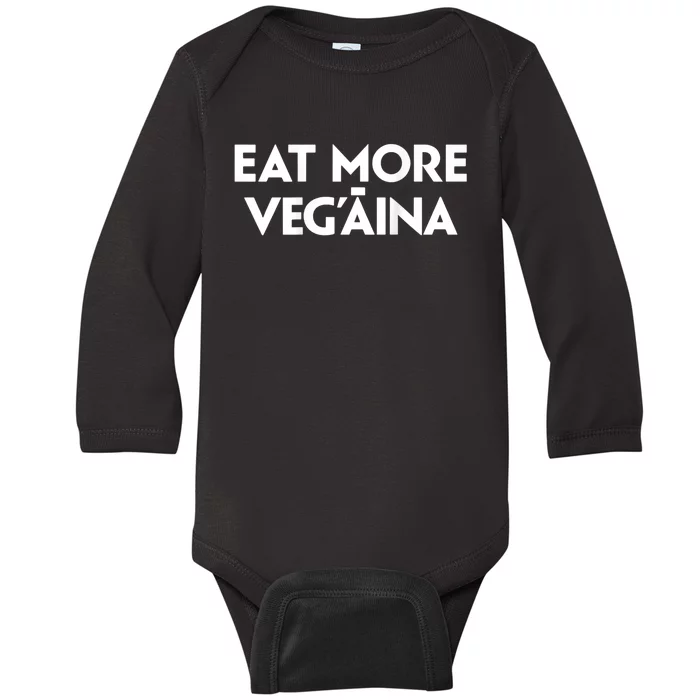 Eat More Vegaina Baby Long Sleeve Bodysuit