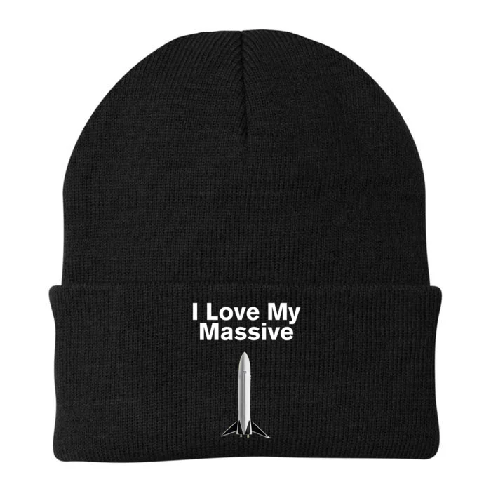 Elon Musk Wearing I Love Massive Rocket Starship Knit Cap Winter Beanie