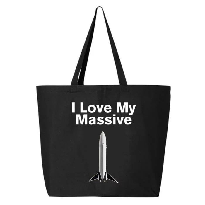 Elon Musk Wearing I Love Massive Rocket Starship 25L Jumbo Tote