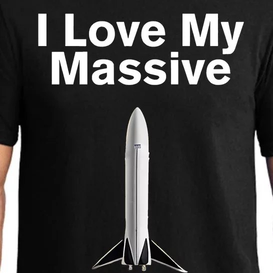 Elon Musk Wearing I Love Massive Rocket Starship Pajama Set