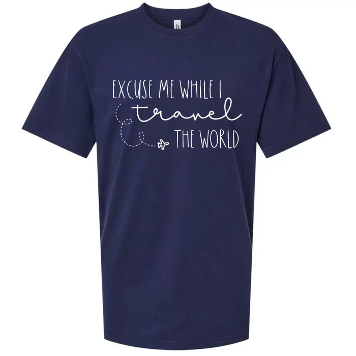 Excuse Me While I Travel The World Sueded Cloud Jersey T-Shirt