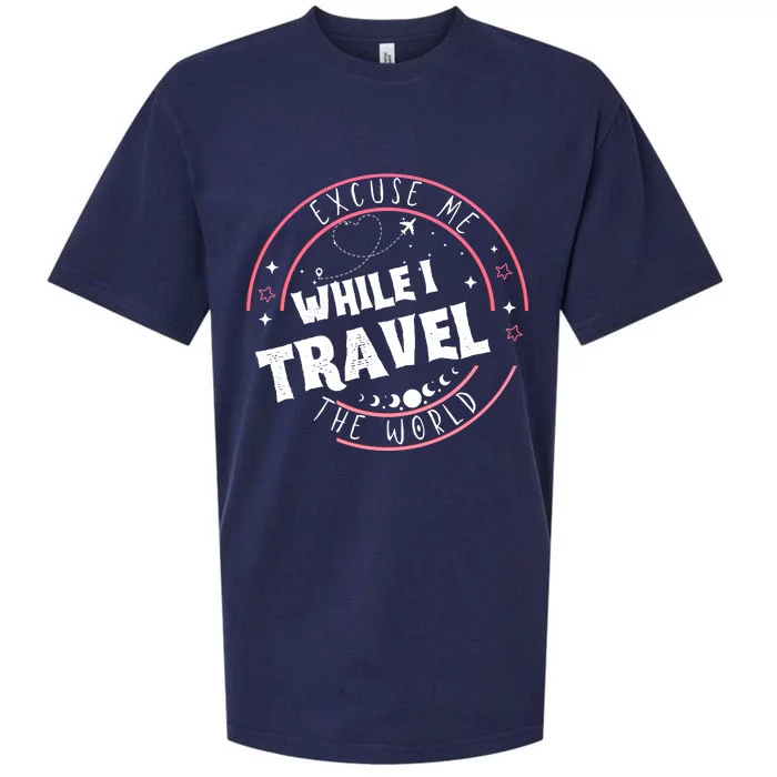 Excuse Me While I Travel The World Sueded Cloud Jersey T-Shirt