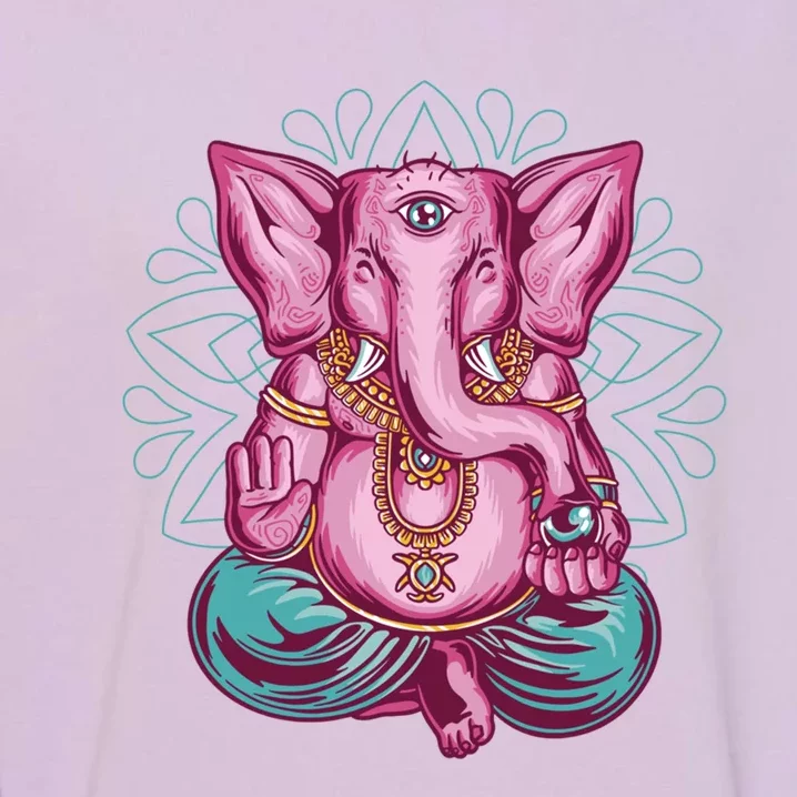 Elephant Meditating Yoga Meditation Dala Gift Garment-Dyed Sweatshirt